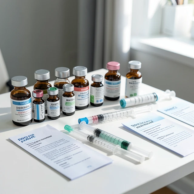 Fertility medications and supplies used during IVF treatment
