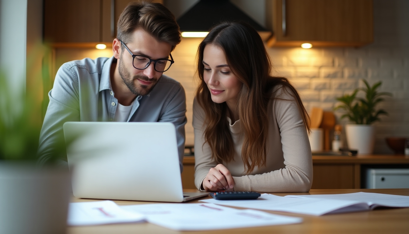 Couple discussing finances for infertility treatments