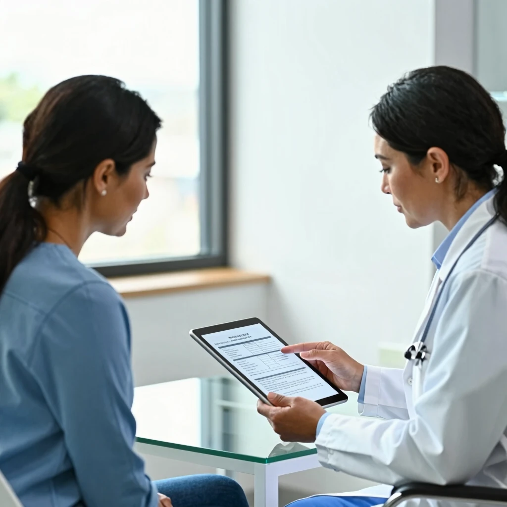 Couple discussing IVF financing with doctor