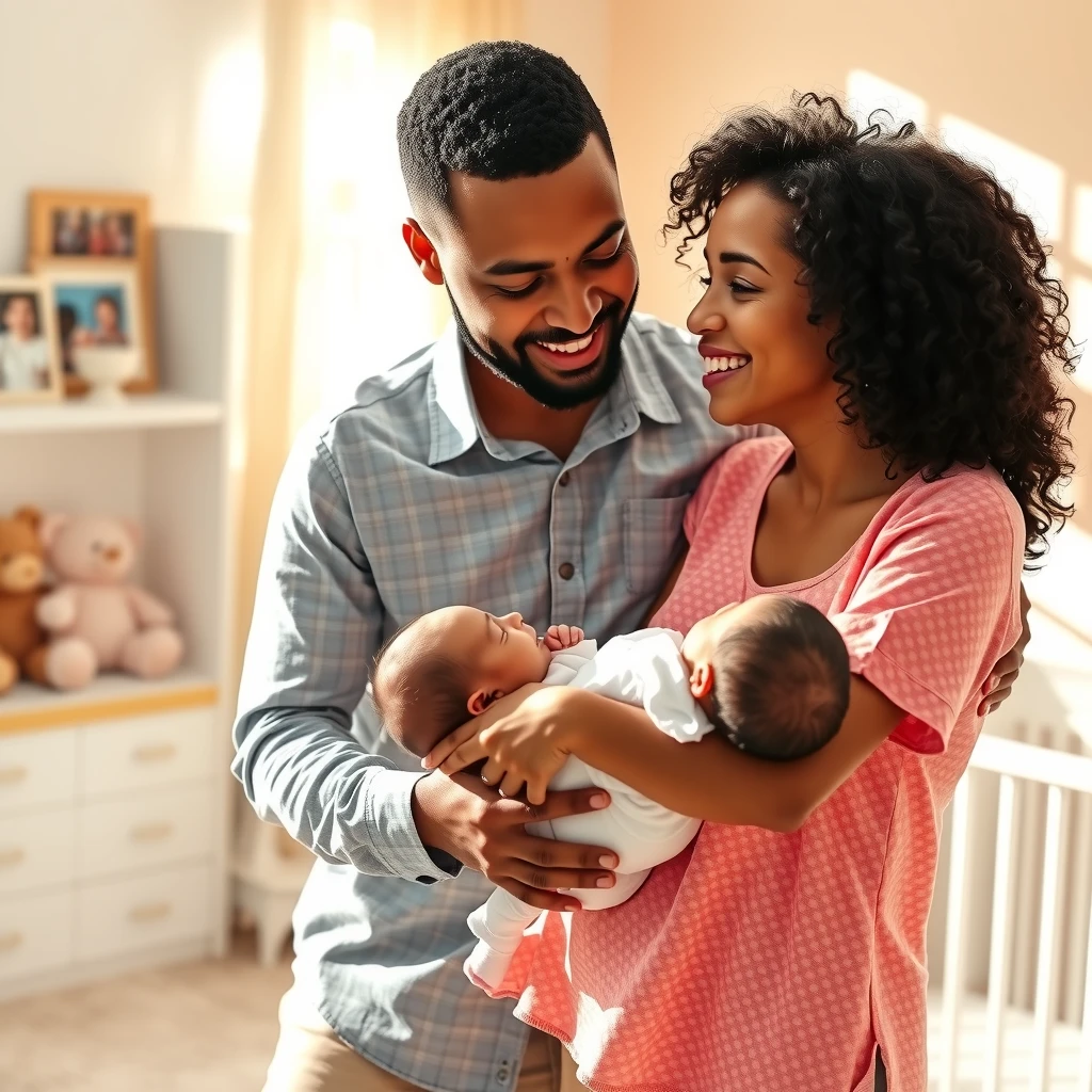 New family celebrating after successful IVF journey