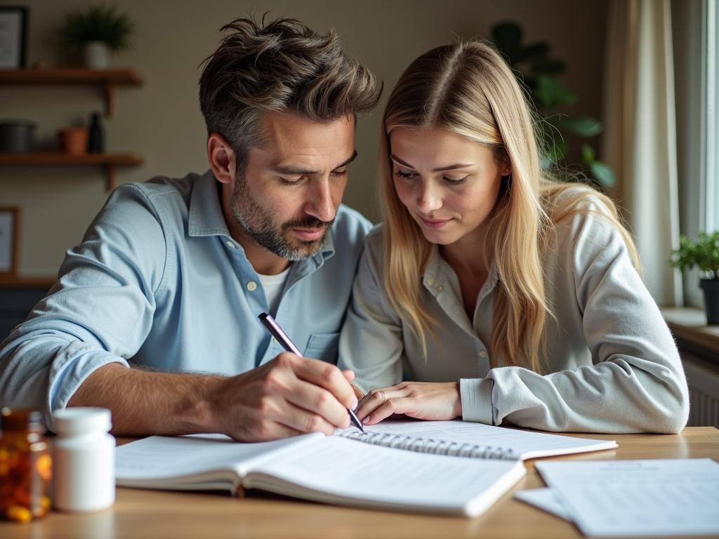 Couple tracking fertility treatment