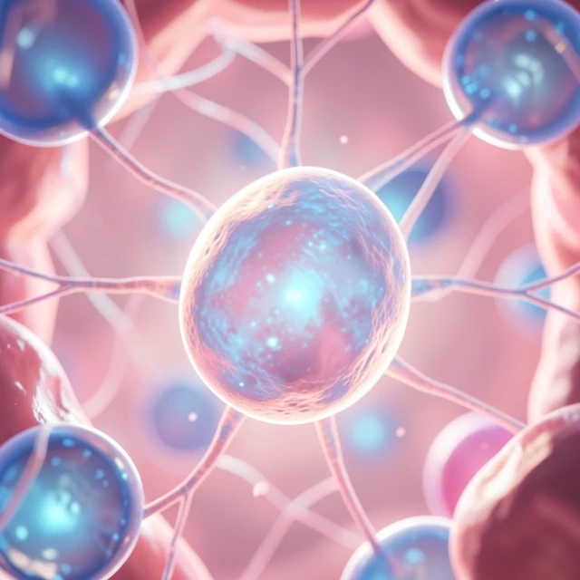 Close-up of a human egg cell illustrating fertility science