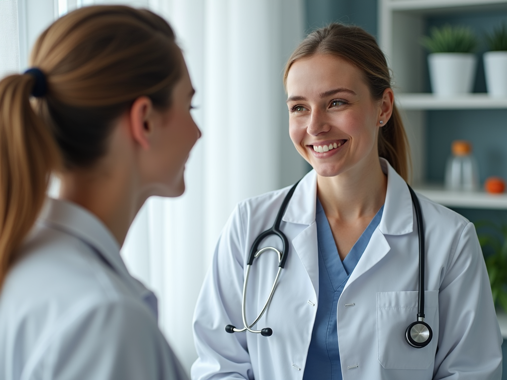 A doctor offering guidance on preparing for another pregnancy after miscarriage.