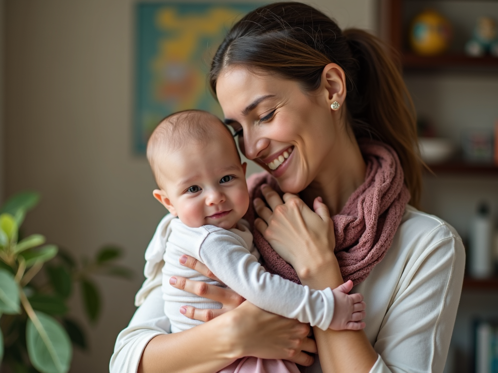 Cancer survivor with a baby, representing successful fertility preservation