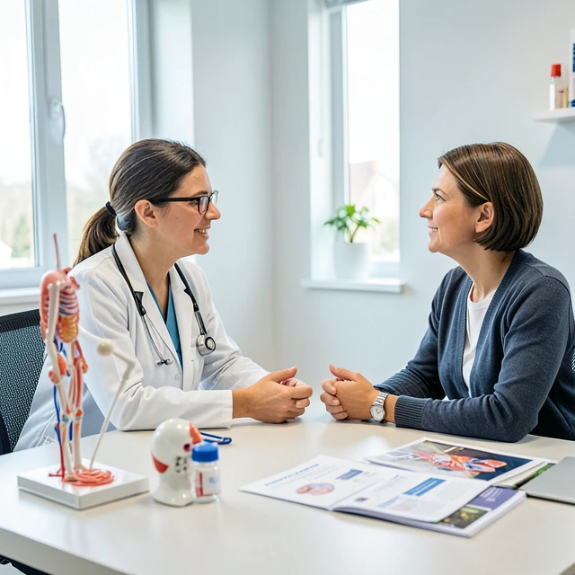Doctor discussing fertility treatment options with a couple