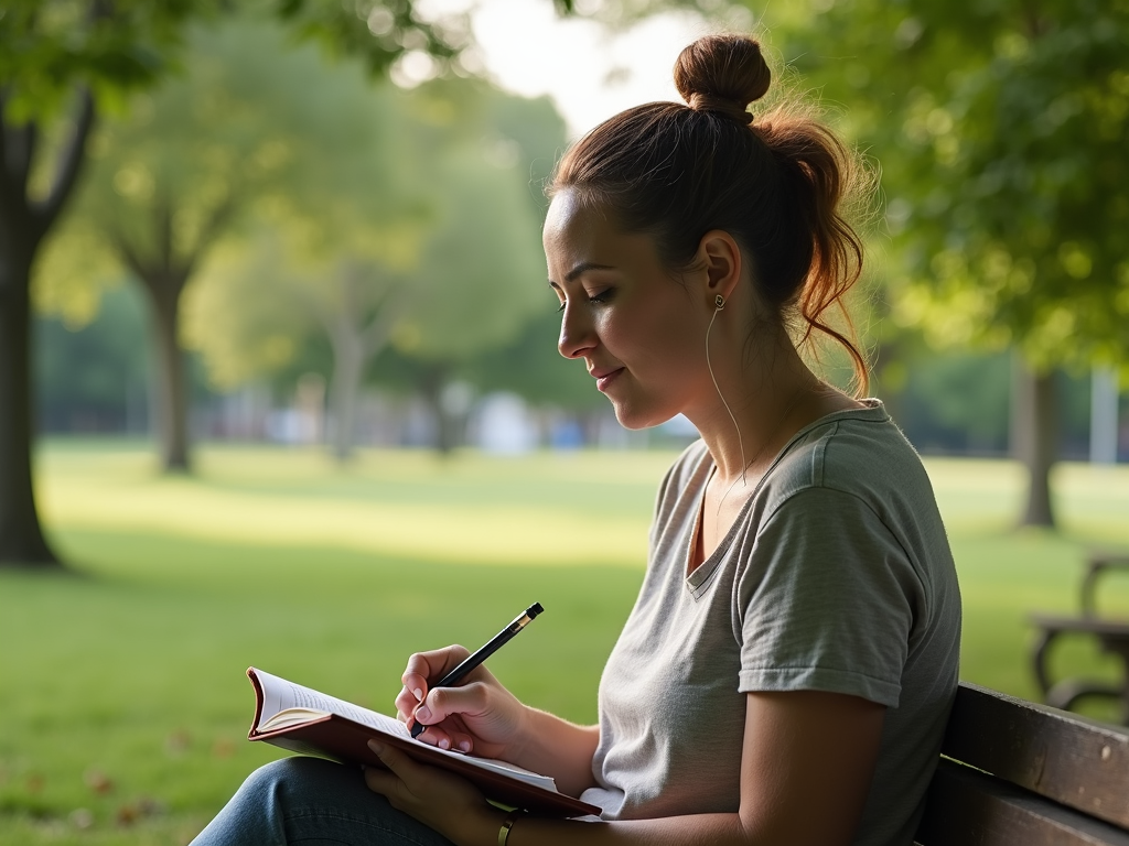 Woman journaling about IVF