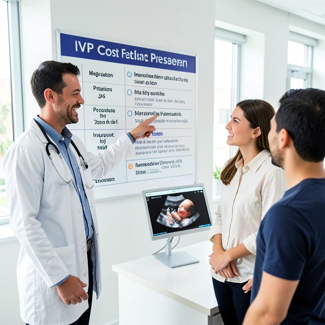 Fertility specialist explaining treatment costs