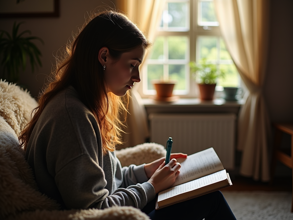 Person journaling to process infertility emotions