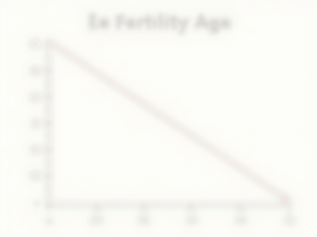 Graph illustrating the decline in women's fertility with age