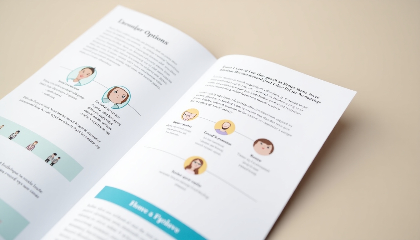 Image showing a list of detailed fertility treatment options on a screen or pamphlet.