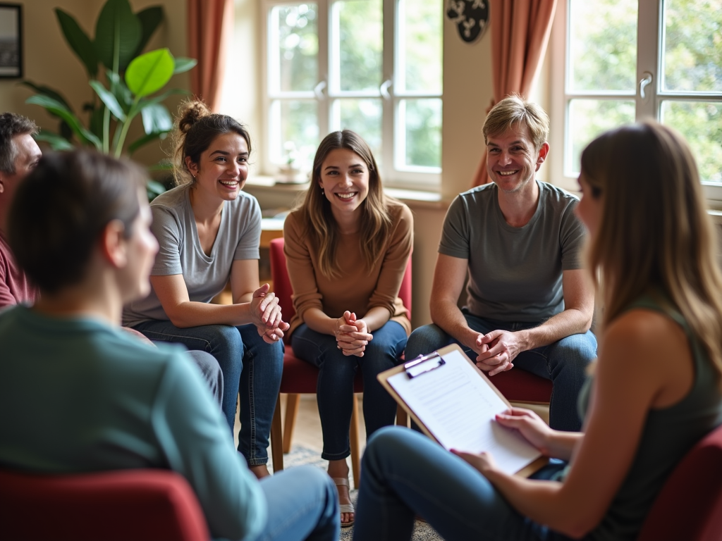 Support group meeting for infertility.