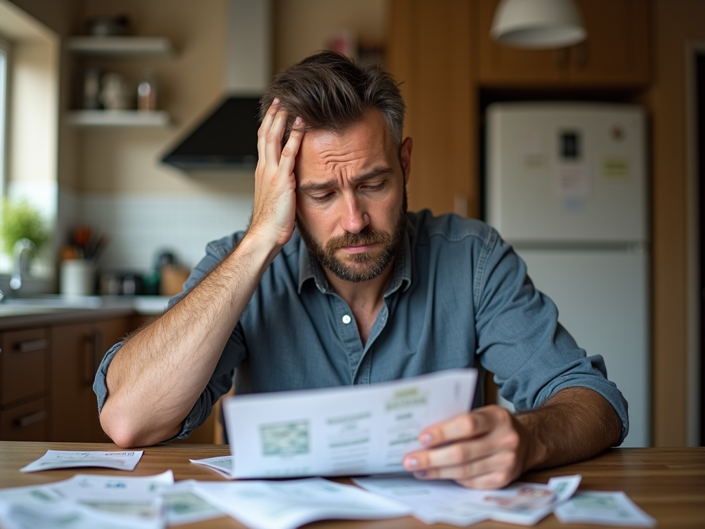 A patient reviewing fertility preservation insurance options at home.