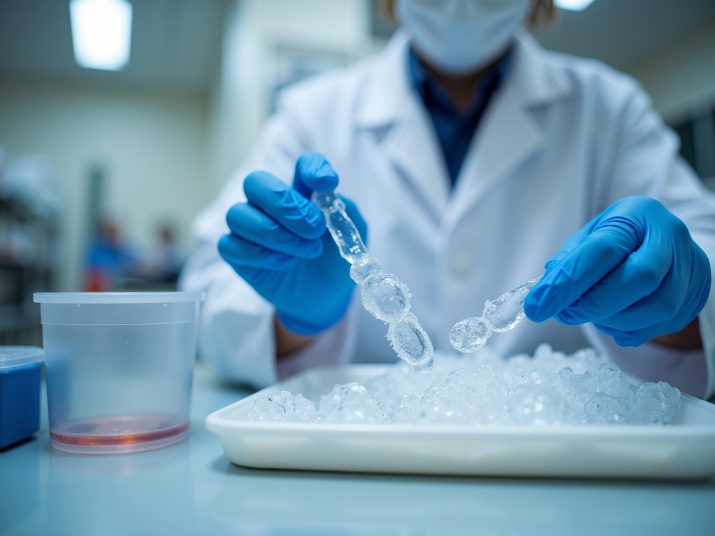 Fertility clinic laboratory with frozen embryos