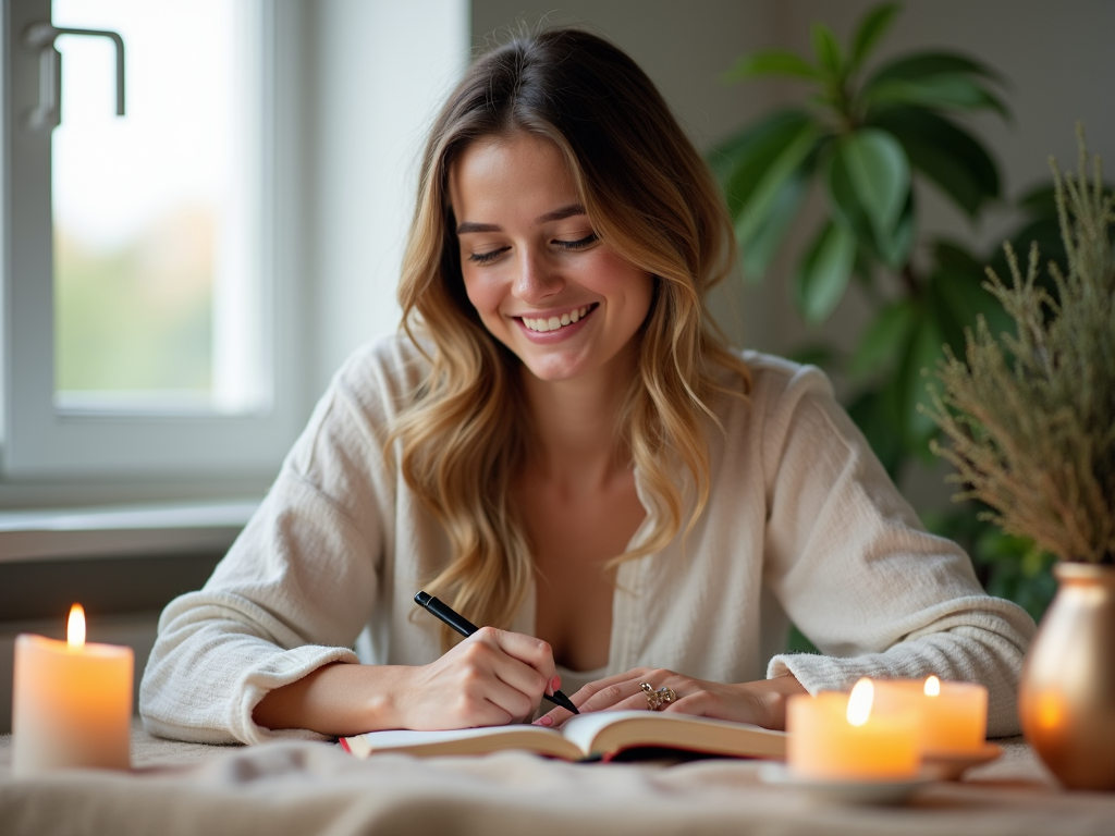 Woman journaling about her fertility journey