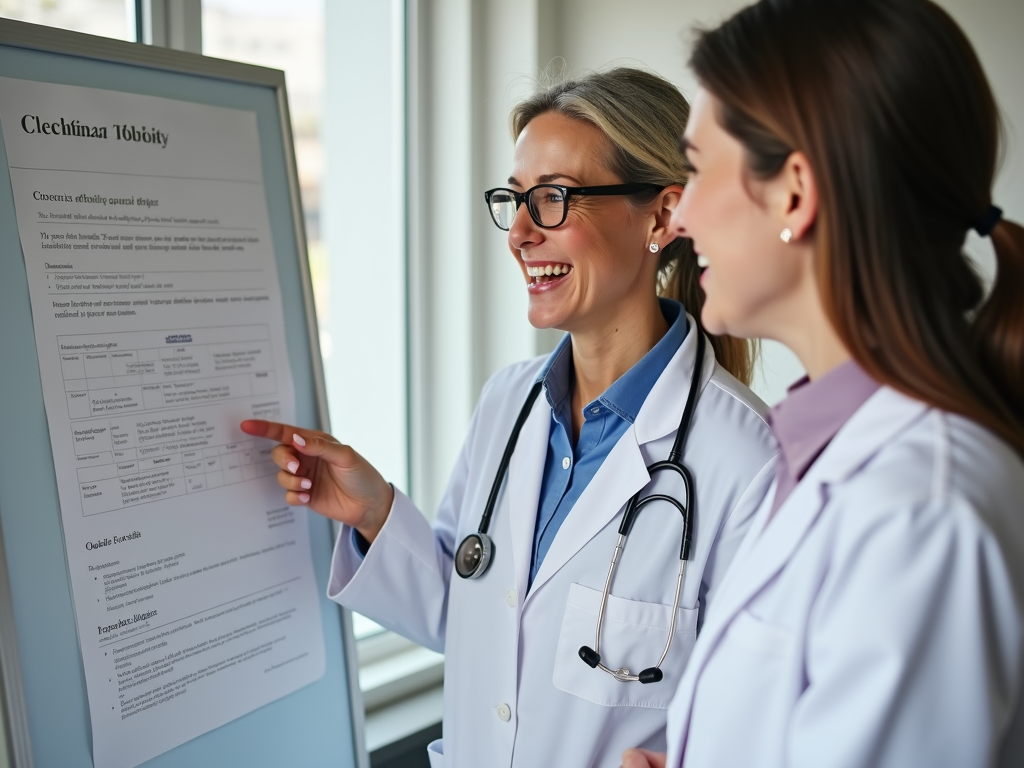 Doctor discussing fertility options with patient.