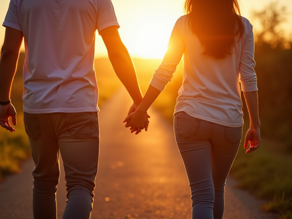 Couple embracing a hopeful future