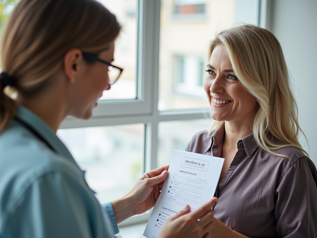 A doctor discussing fertility preservation with a patient, highlighting the importance of informed decision-making.