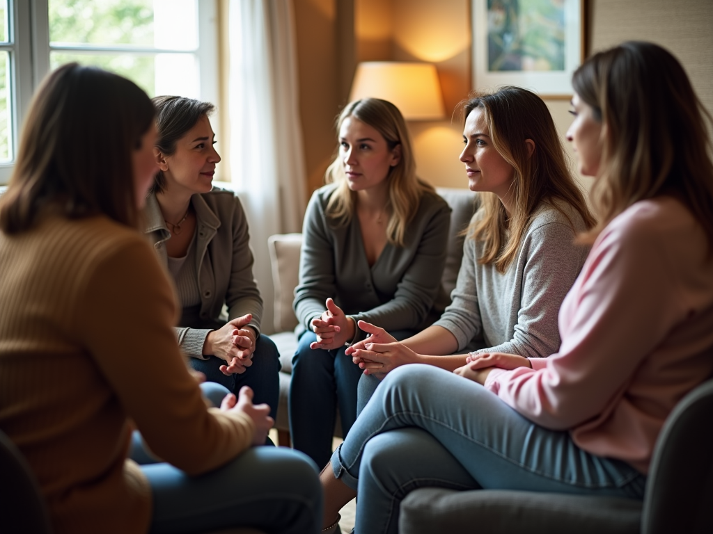 Support group meeting for infertility