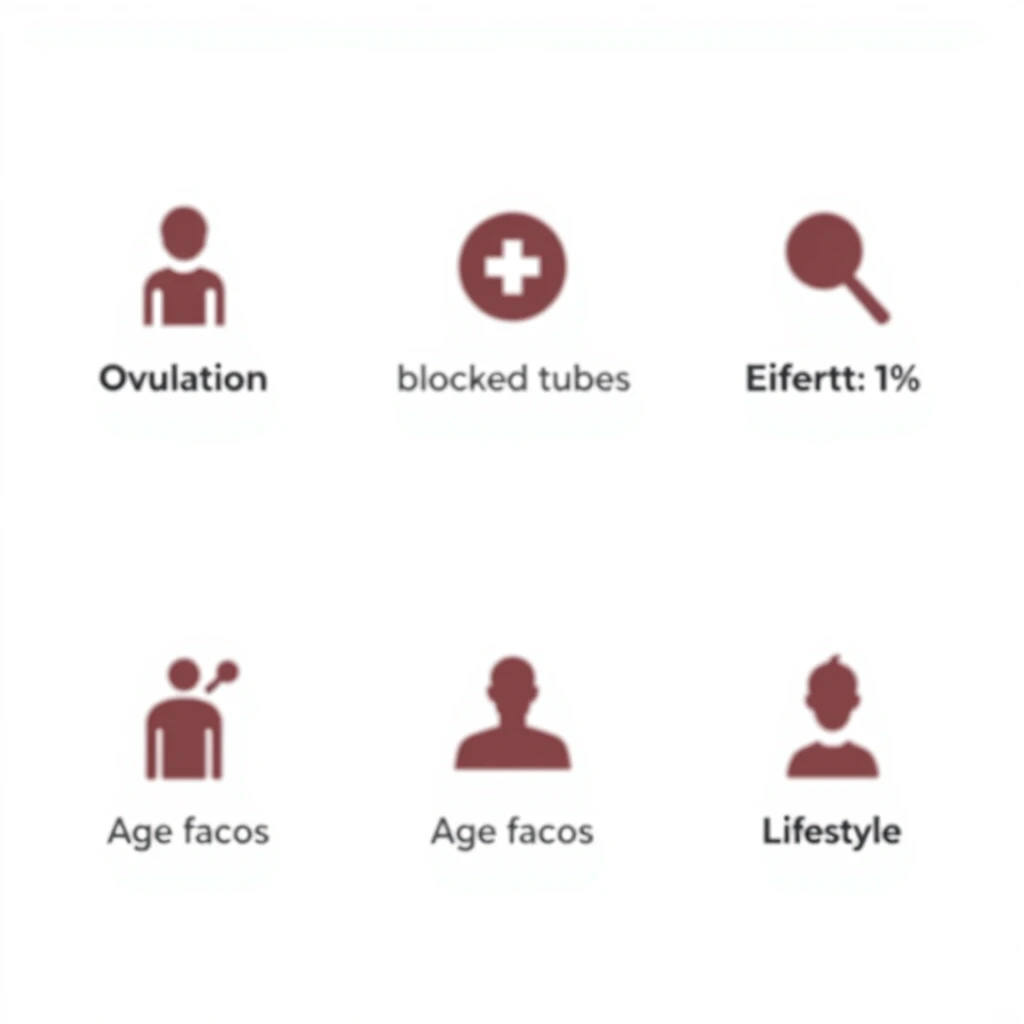 Infographic of female infertility causes
