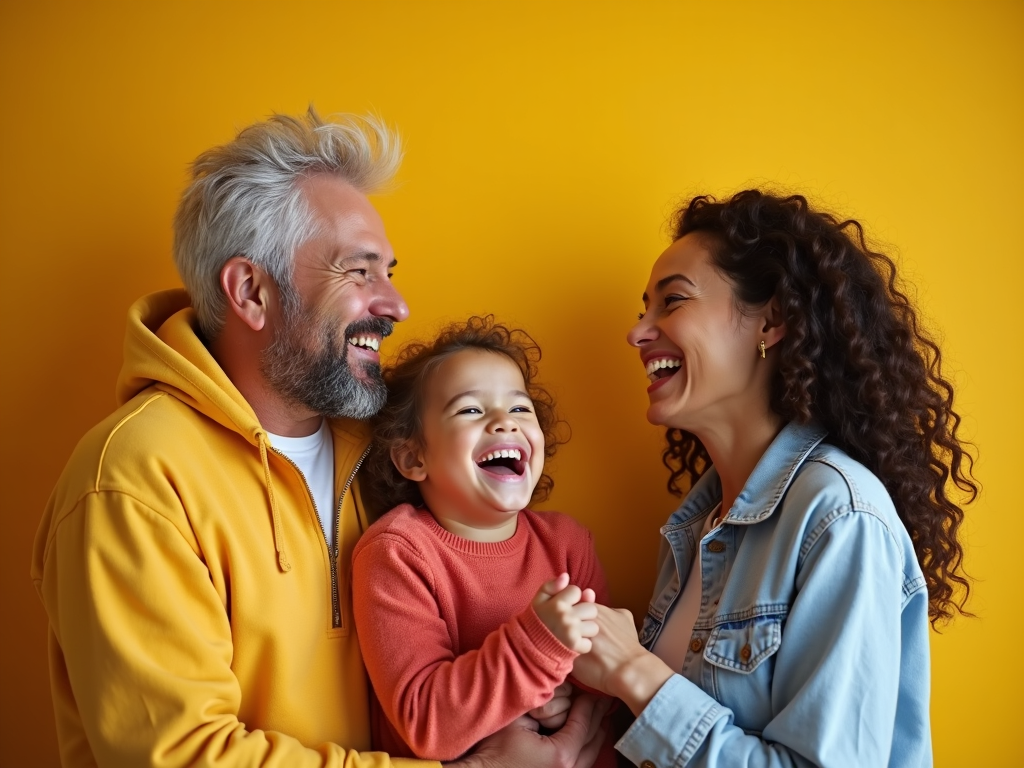 Intended parents and surrogate sharing a joyful moment