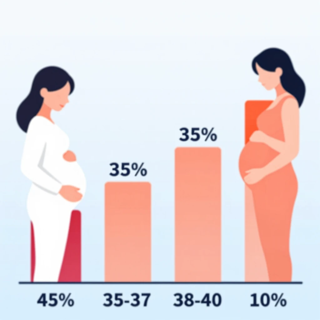Infographic of IVF success rates by age