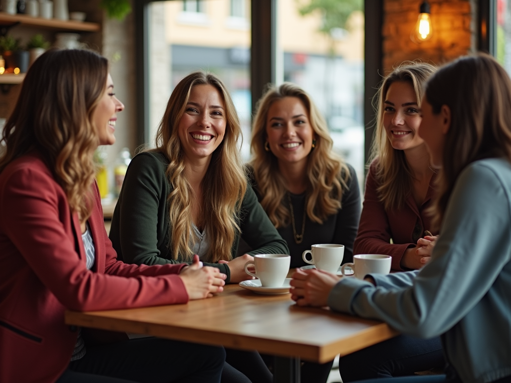 Women supporting each other in a PCOS support group.