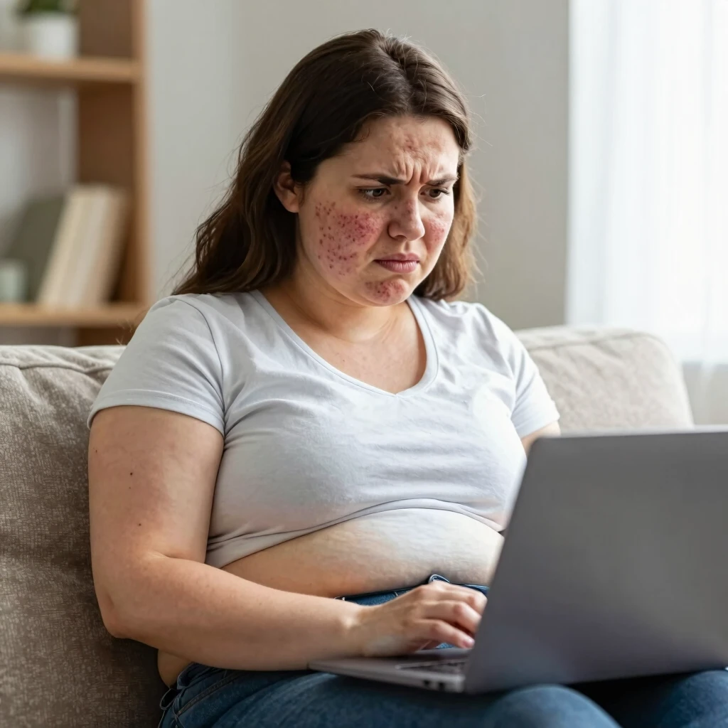 Woman researching fertility options for PCOS