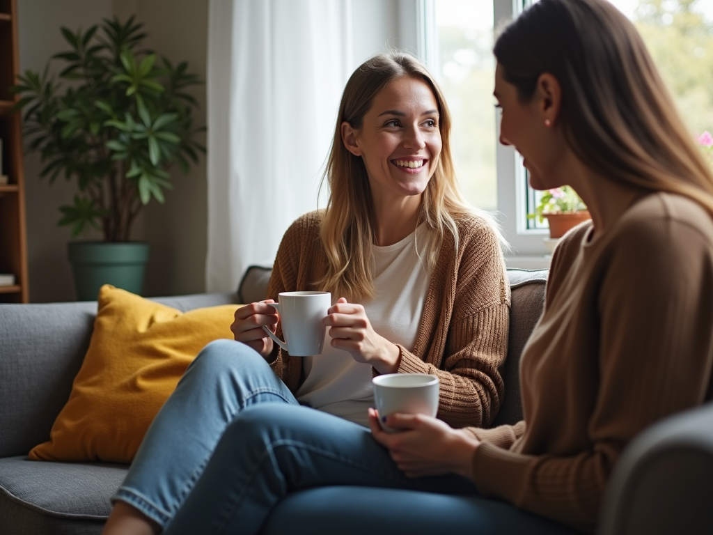 Woman discussing IVF with friend