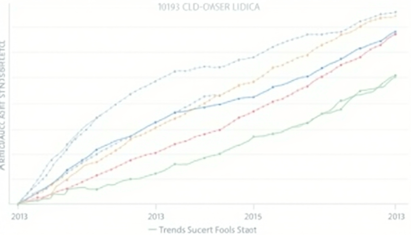 Graph charting success rates of different fertility clinics over a decade.