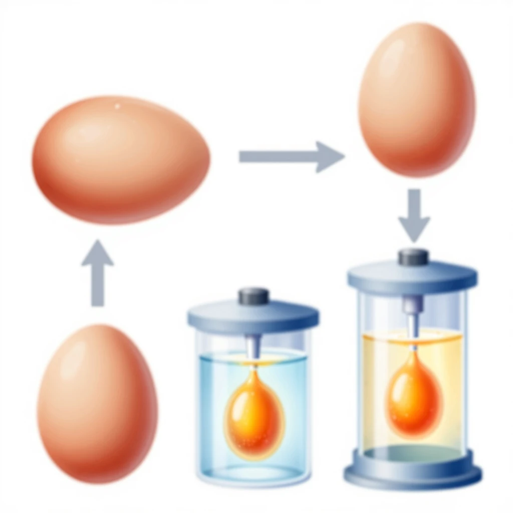 Step-by-step visual guide to the egg freezing procedure, from stimulation and retrieval to freezing and storage