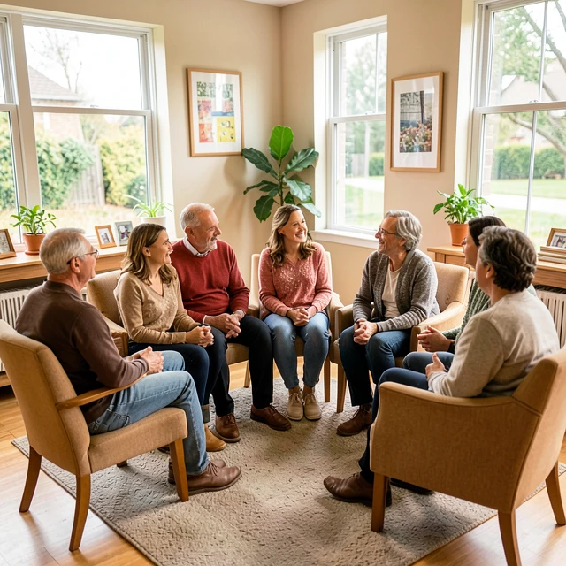 Infertility support group meeting offering community and emotional relief