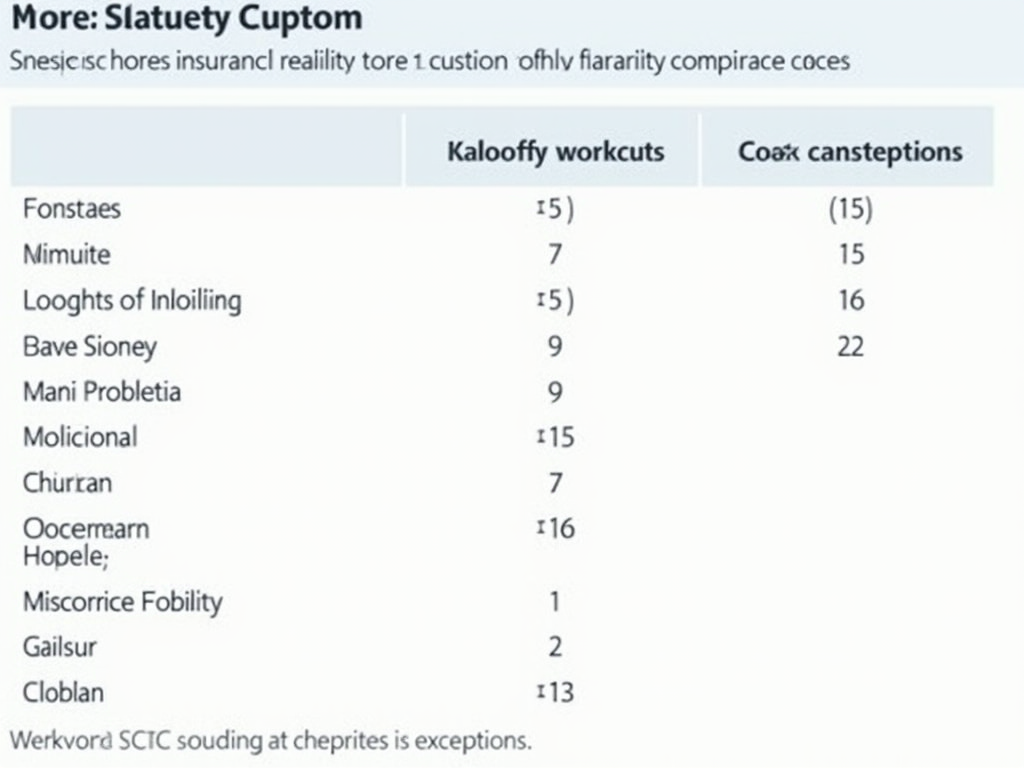 Table comparing state laws.