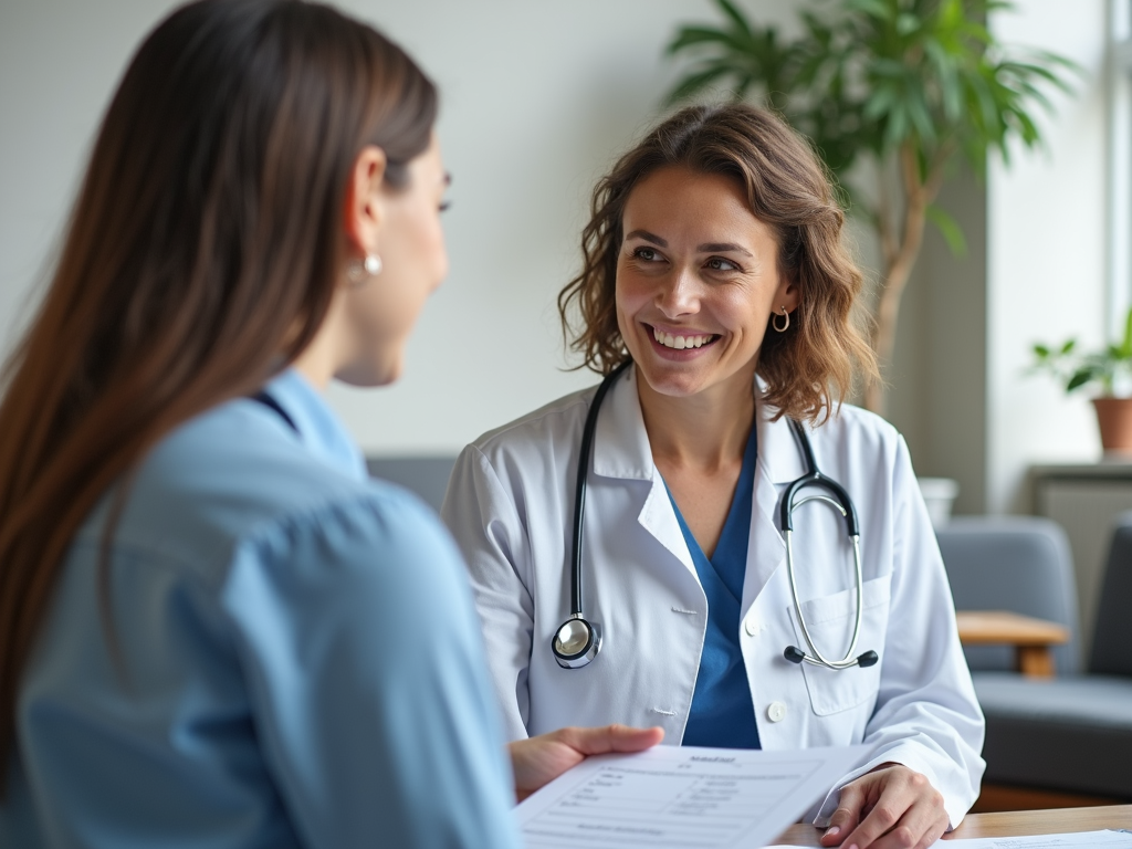 Doctor discussing PCOS diagnosis with patient