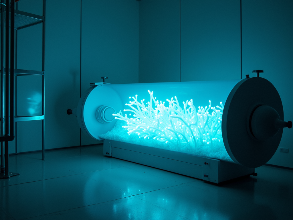 Cryogenic tank in a sperm bank facility