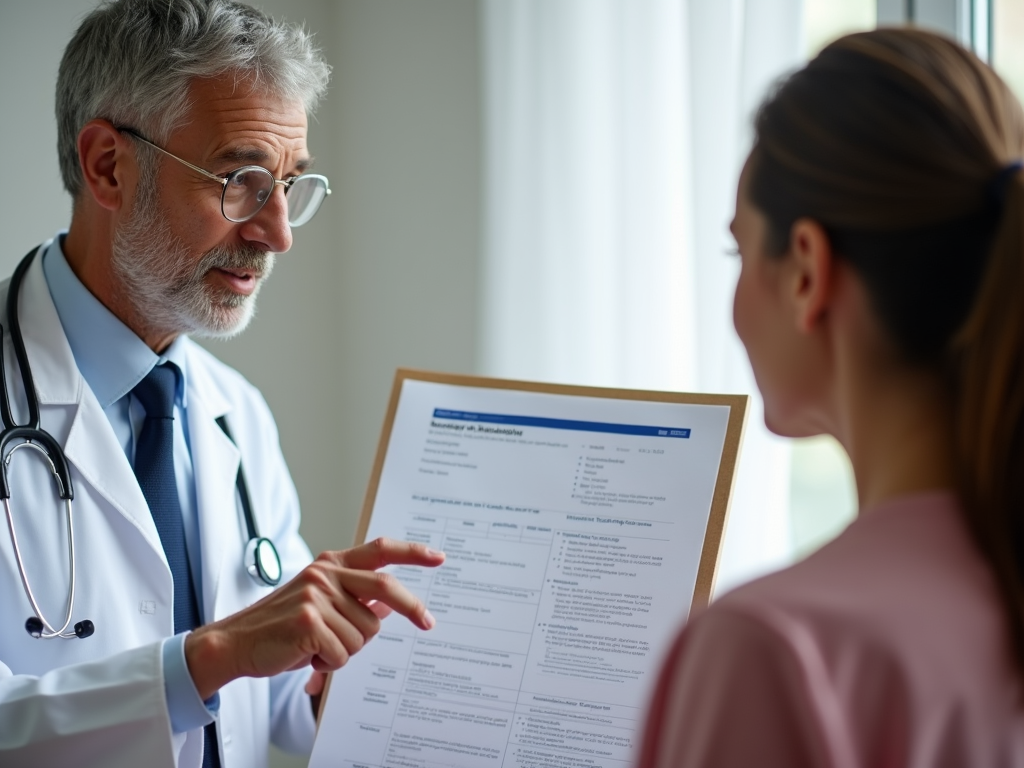 Doctor discussing infertility treatments