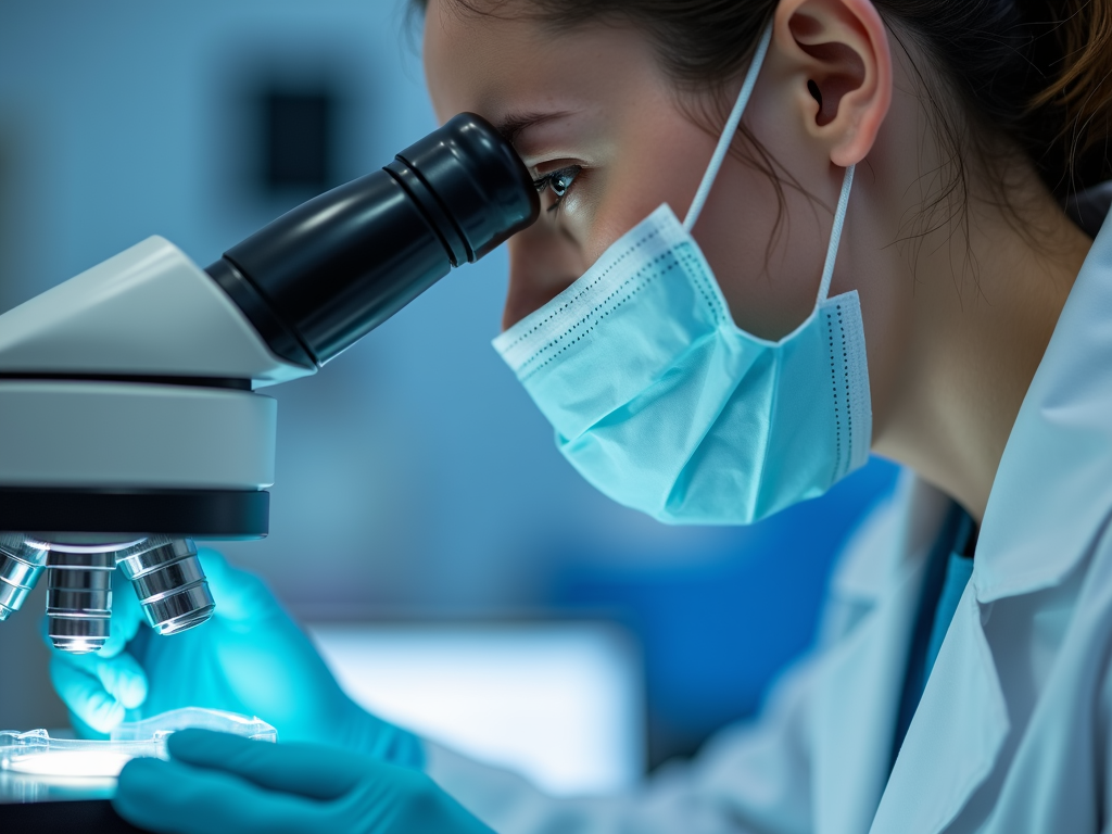 Lab technician preparing embryos for transfer