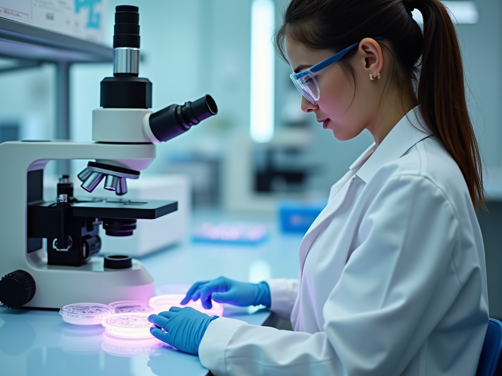 Scientist working on IVF in a lab