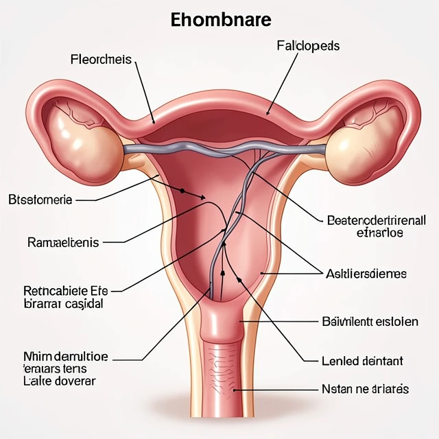 Detailed diagram of female reproductive anatomy highlighting key fertility components