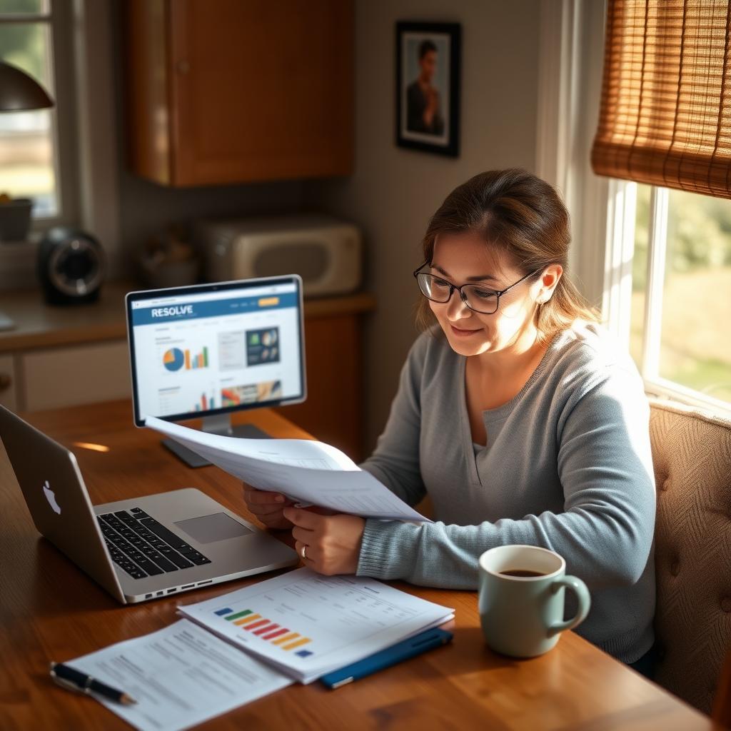 Couple reviewing financial documents for IVF at a kitchen table
