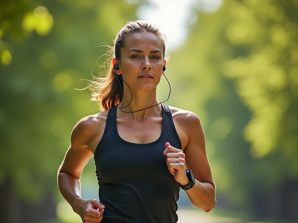 Woman exercising outdoors to support PCOS management.