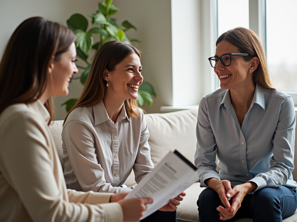 Couple consulting with a financial advisor about fertility treatment costs