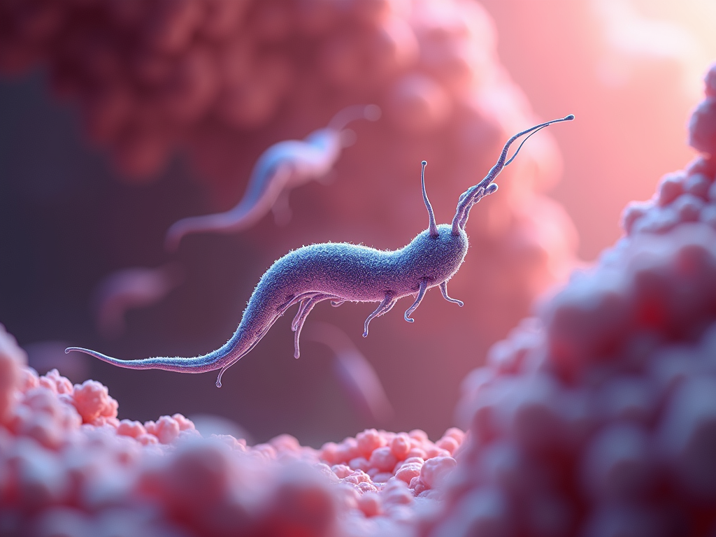 Healthy sperm under a microscope