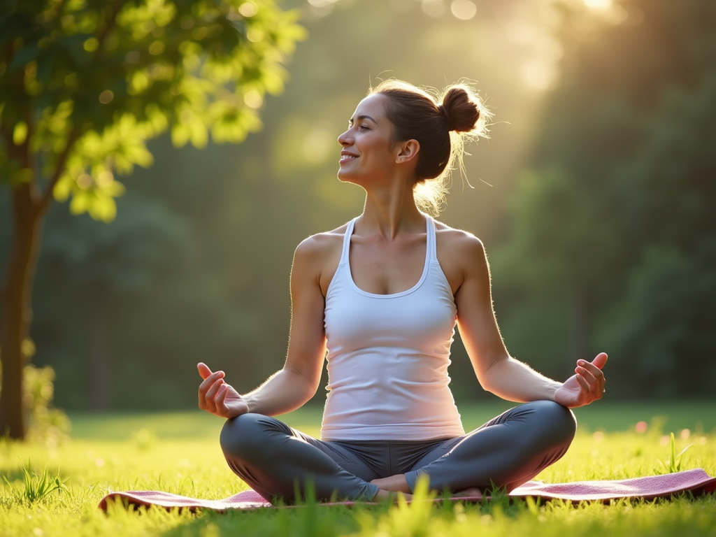 A woman doing yoga to manage stress during fertility treatment