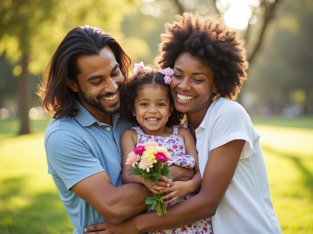 Family celebrating with their surrogate