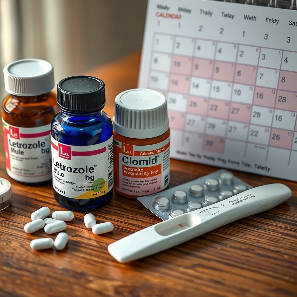 Ovulation inducer medications and pregnancy test for PCOS treatment