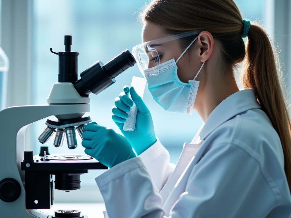 A technician working on IVF, illustrating the science behind male infertility treatments.