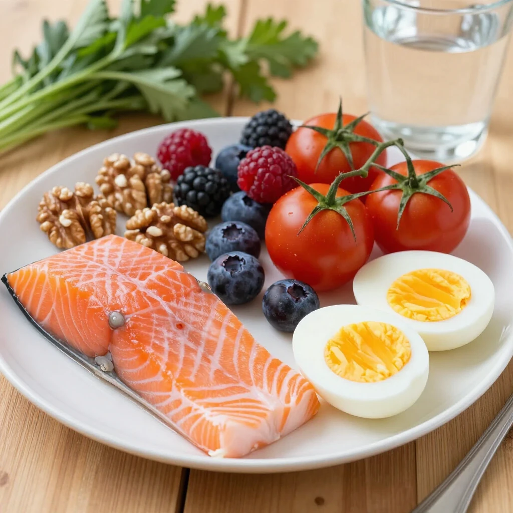 Plate of fertility-boosting foods