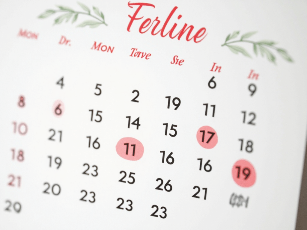 Calendar marking fertile days