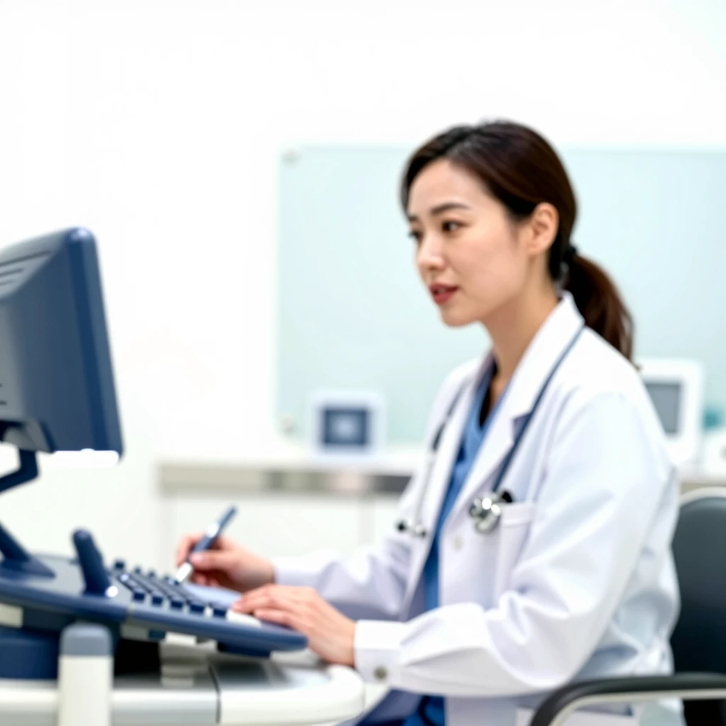 Woman discussing fertility options with doctor