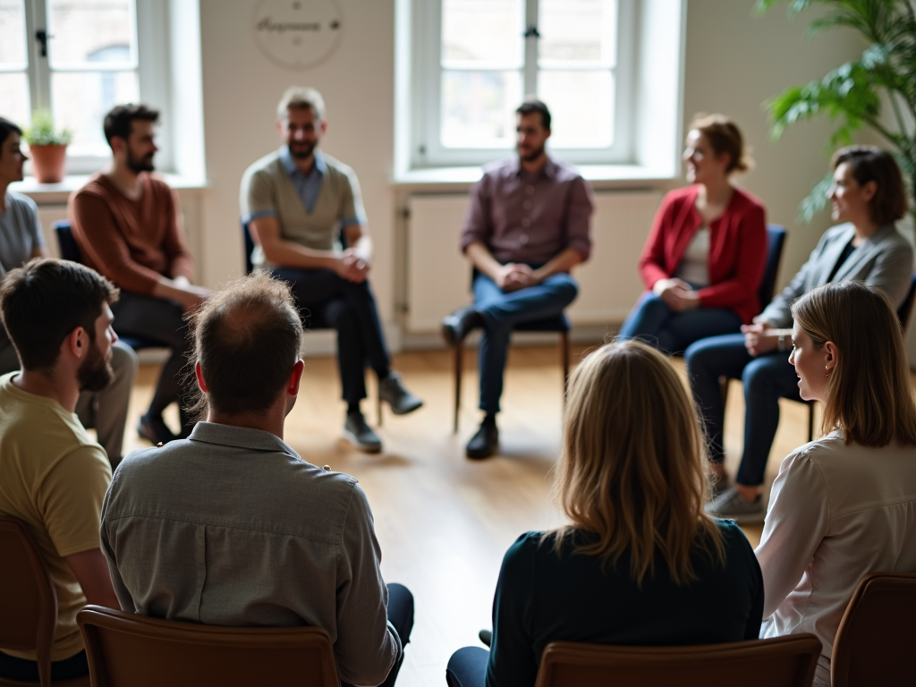 A support group for individuals dealing with infertility, emphasizing the power of community and shared experiences.